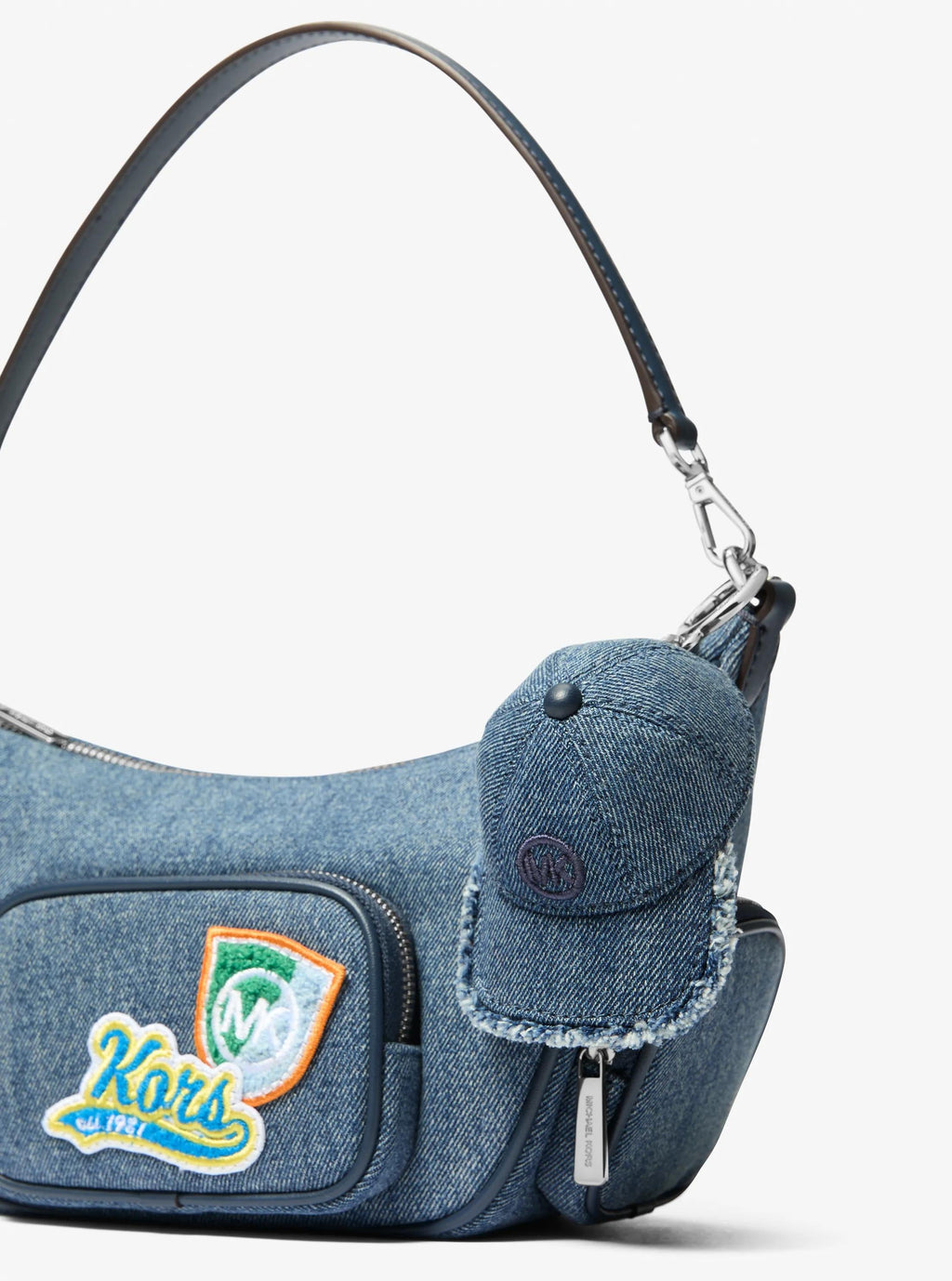 Denim Baseball Hat Bag Charm