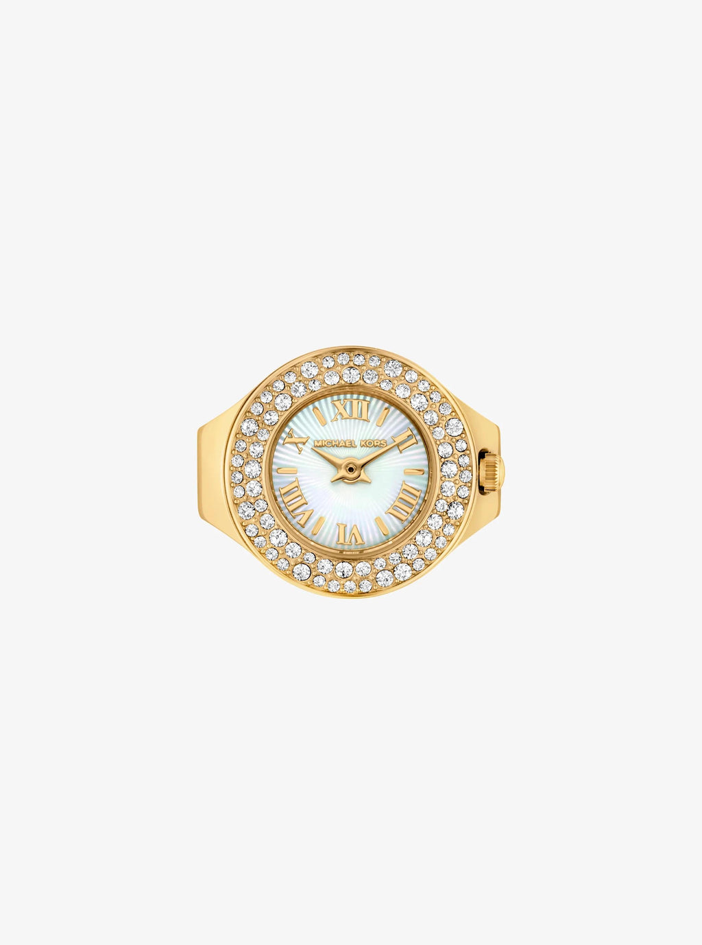 Liliane Pavé Gold-Tone Ring Watch