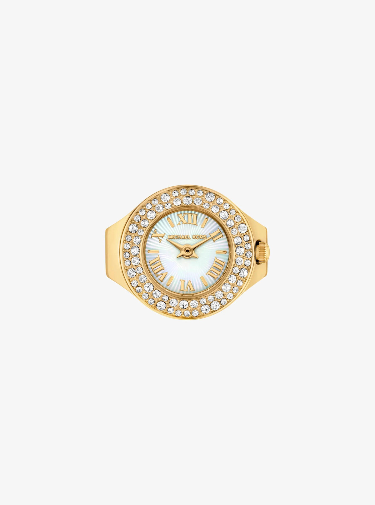 Liliane Pavé Gold-Tone Ring Watch