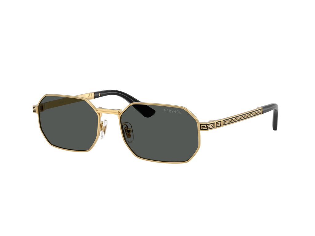 Gold 0ve2297 Metal Geometric Octagonal Sunglasses