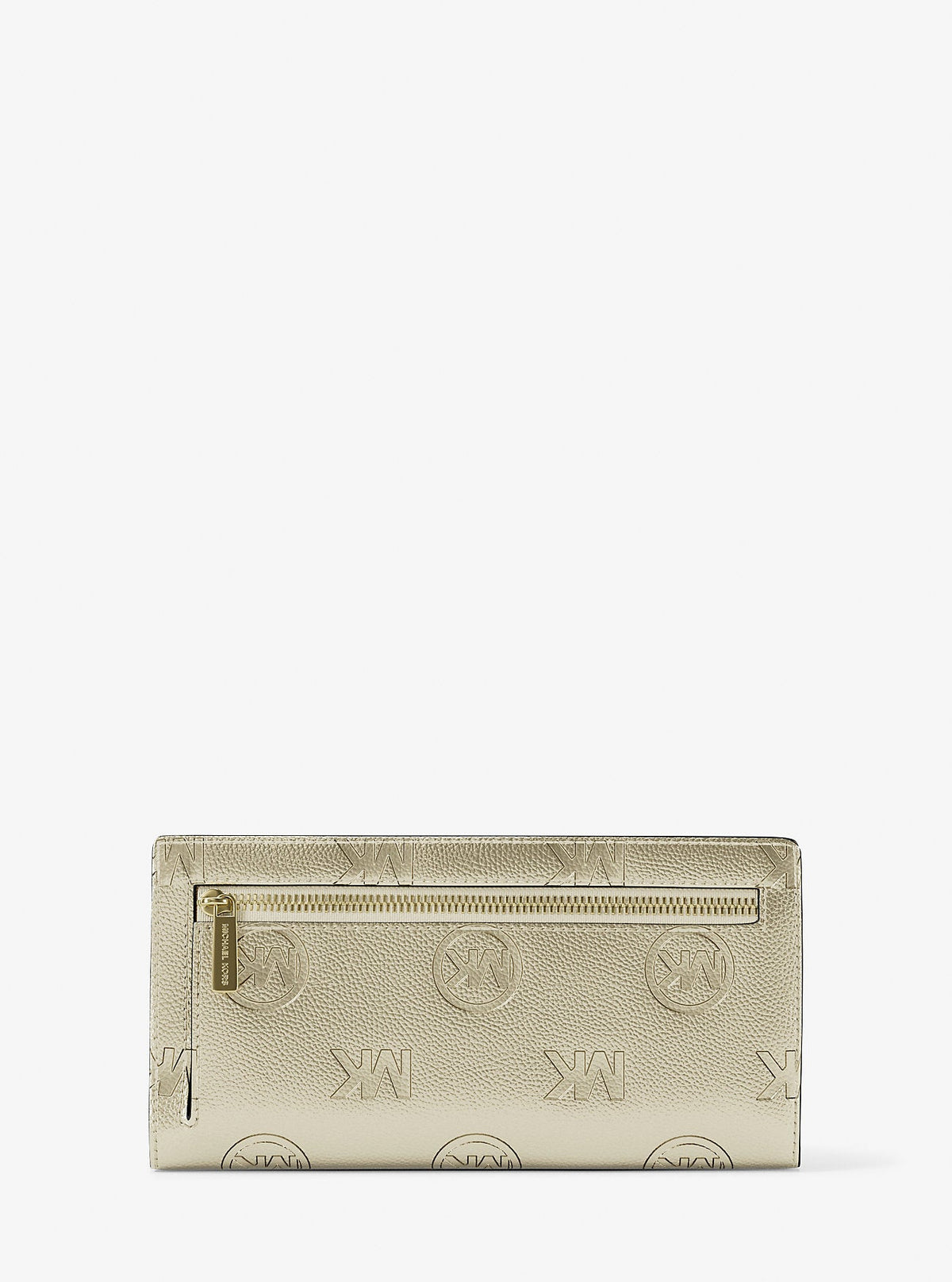 Carson Large Metallic Logo Debossed Snap Wallet