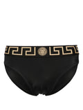 Brief Swimwear with Gold-tone Medusa Head Motif