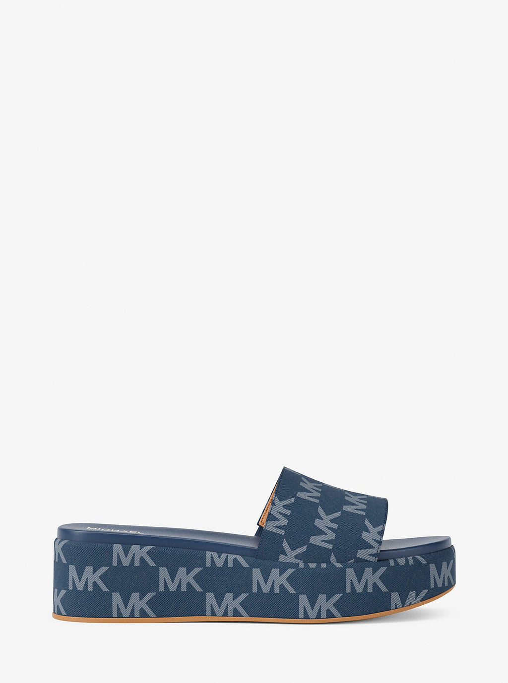 Sadler Logo Jacquard Platform Slide Sandal