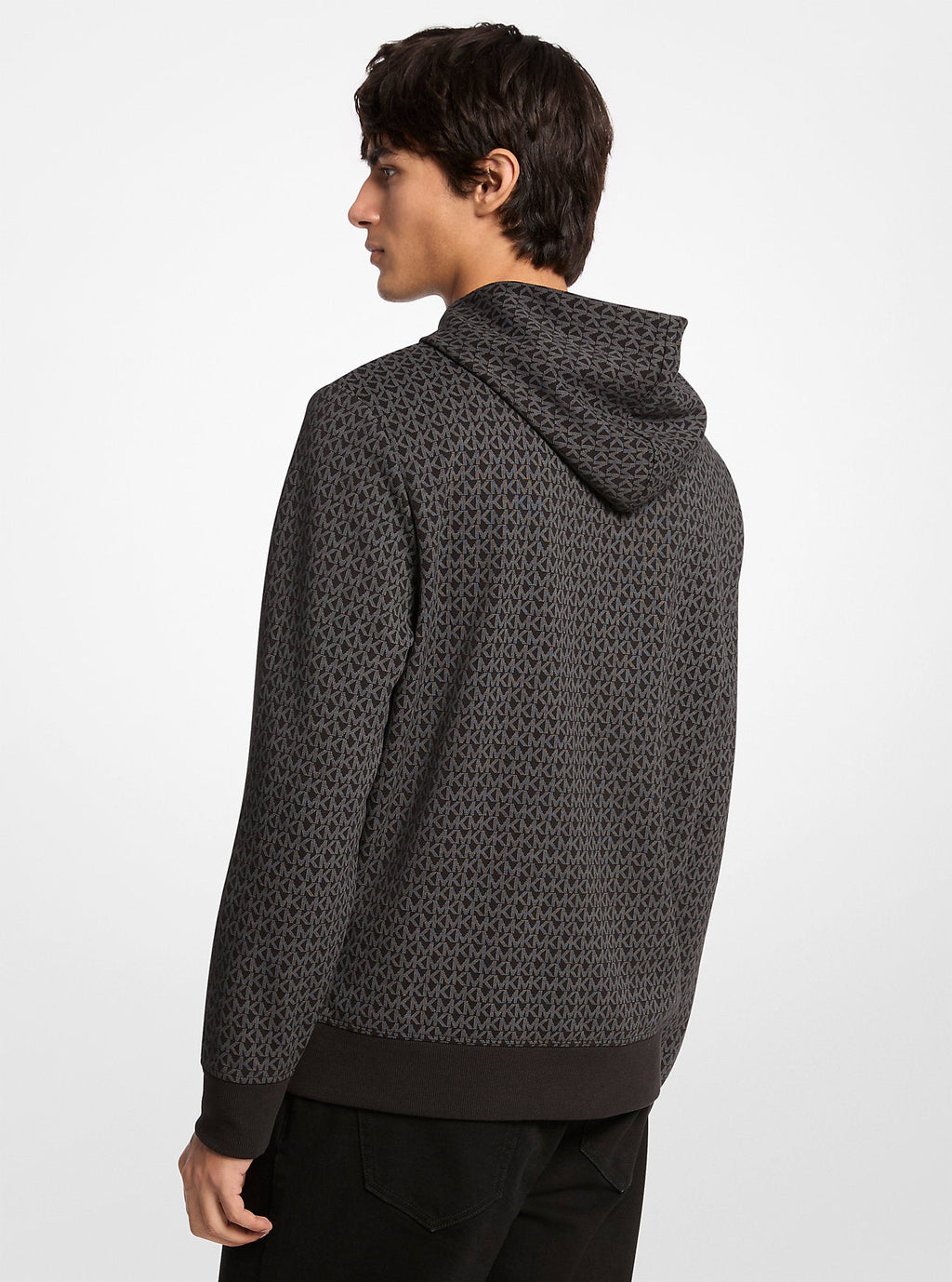 Embellished Signature Logo Cotton Blend Hoodie