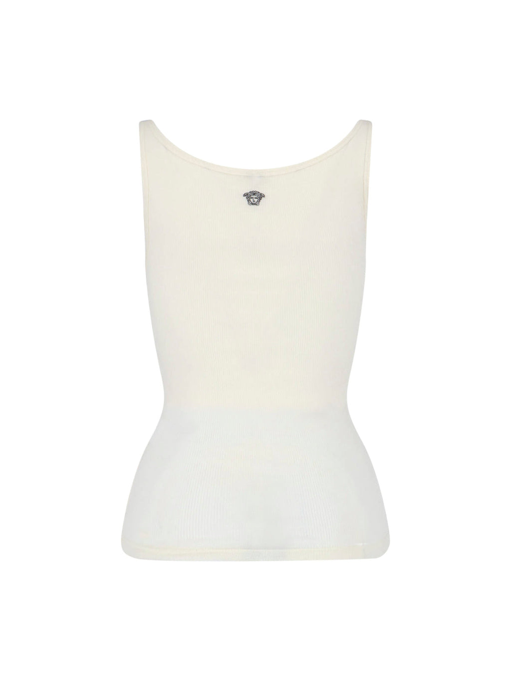 Cream Ribbed Medusa Wool Top