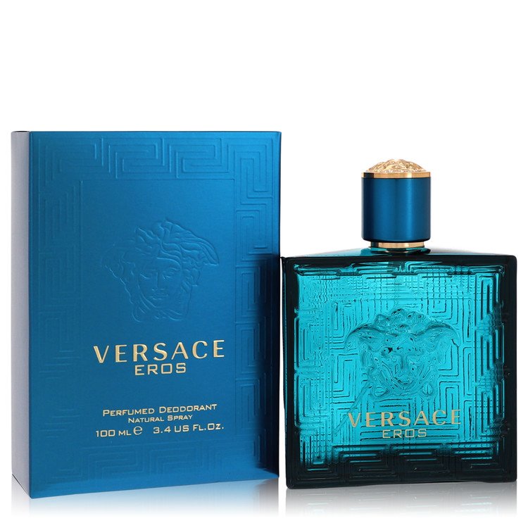 2pcs Combo Versace Eros by Versace Deodorant Spray 3.4 oz Men