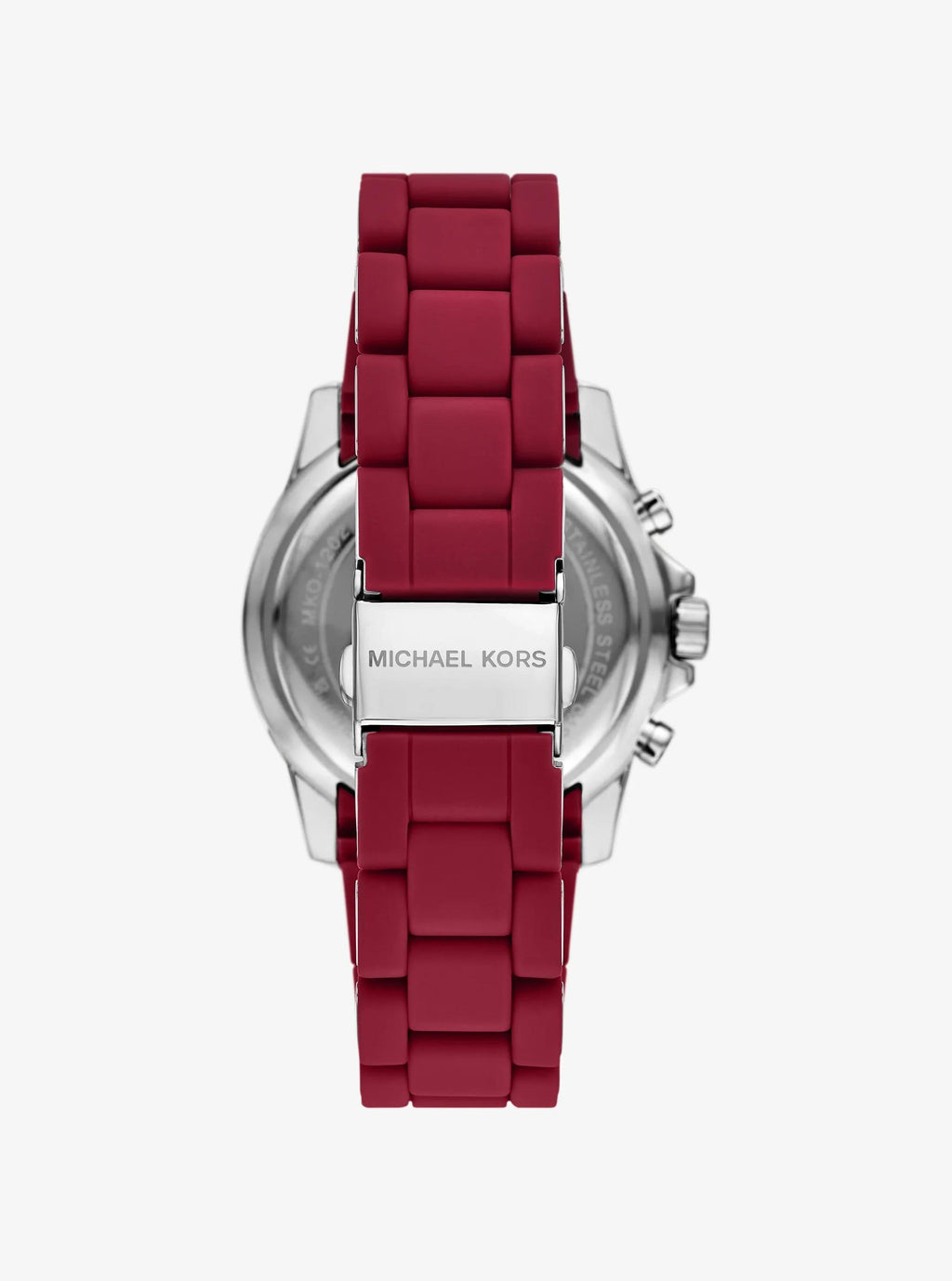 Oversized Everest Pavé Silver-Tone and Silicone Watch