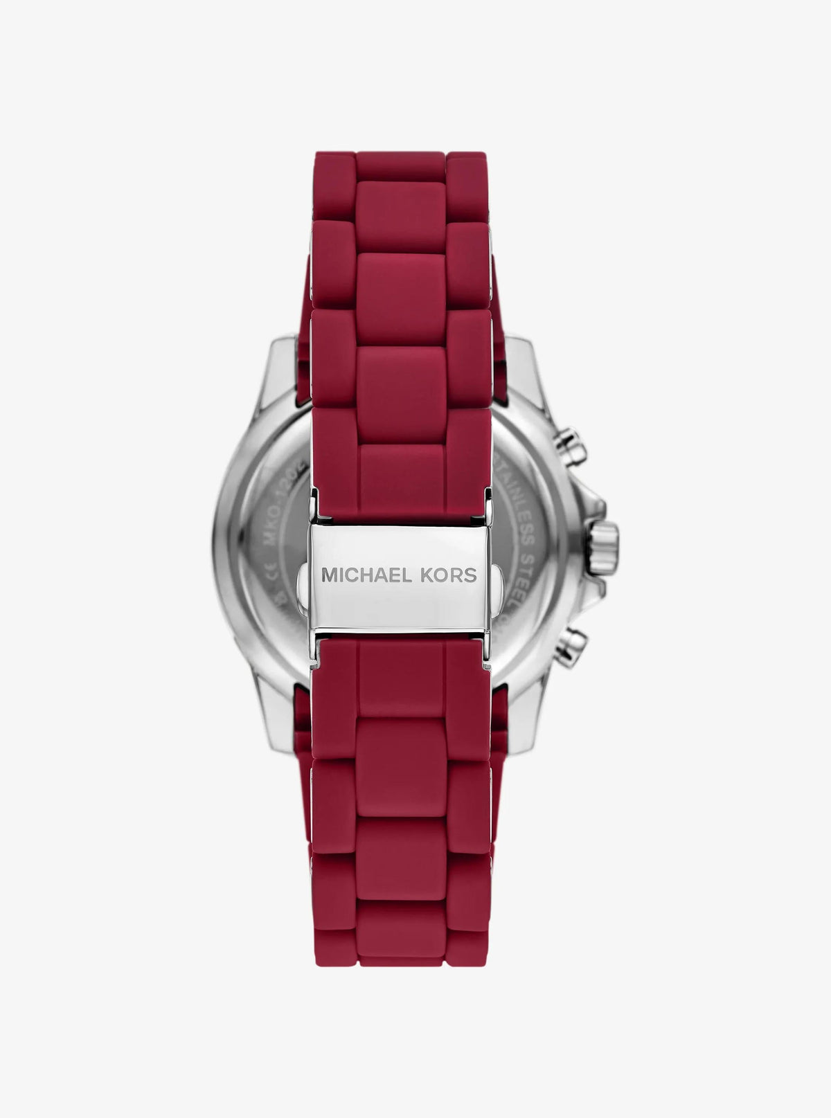Oversized Everest Pavé Silver-Tone and Silicone Watch