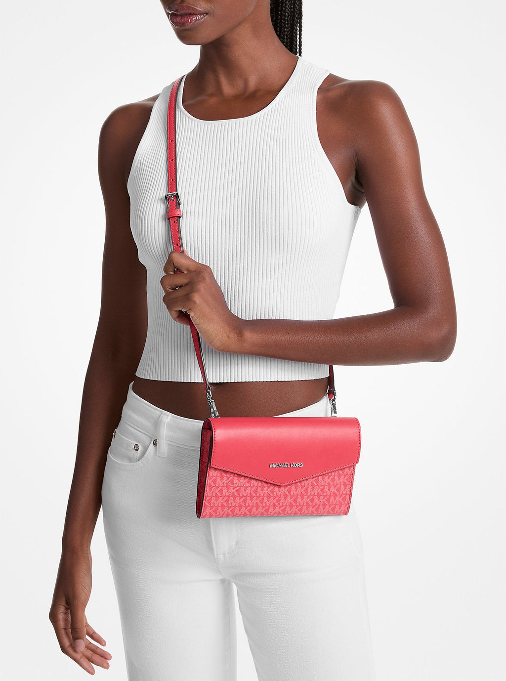 Charlotte Large Leather and Signature Logo 3-in-1 Tote Bag