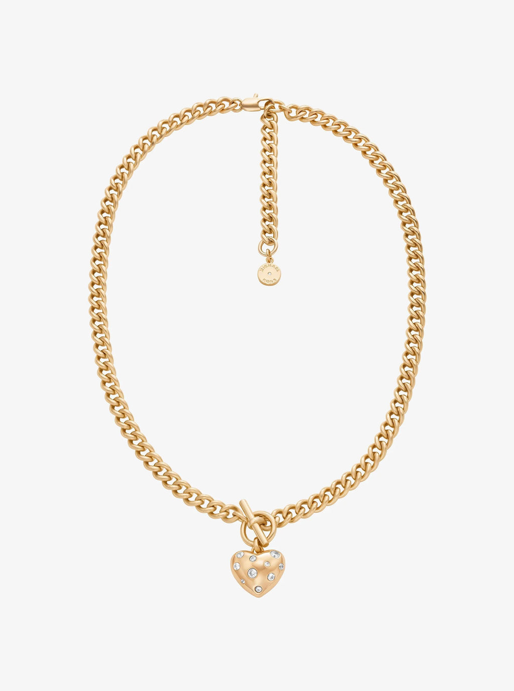 Pavé Heart Charm Necklace
