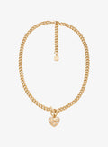 Pavé Heart Charm Necklace
