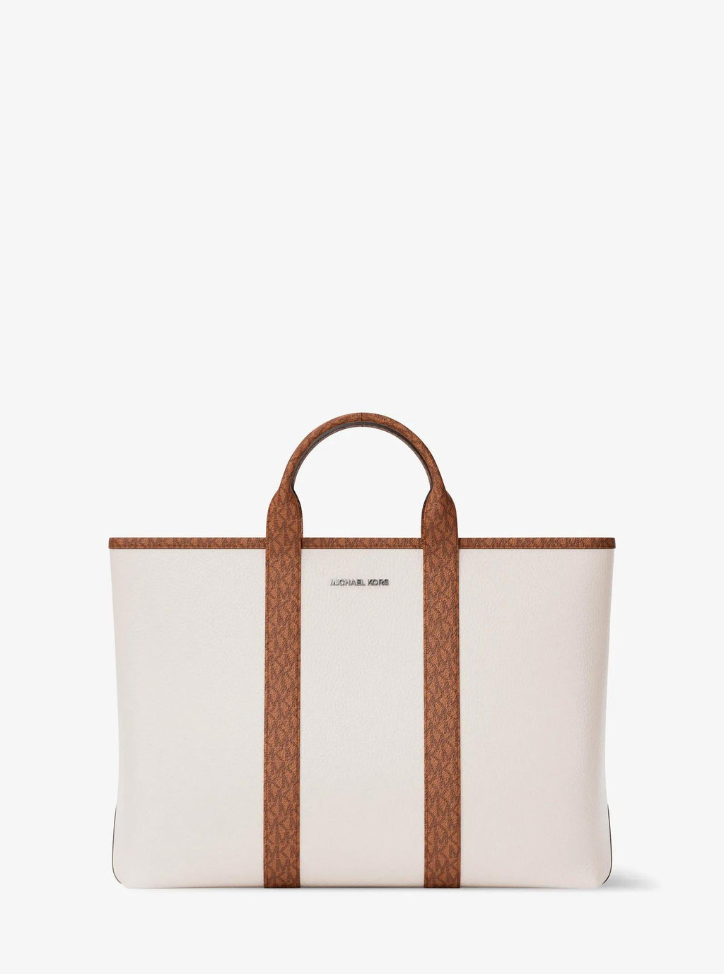 Cooper Medium Pebbled Leather and Signature Logo Tote Bag