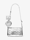 Jet Set Small Patent Logo Debossed Crossbody Bag with Case for Apple Airpods Pro