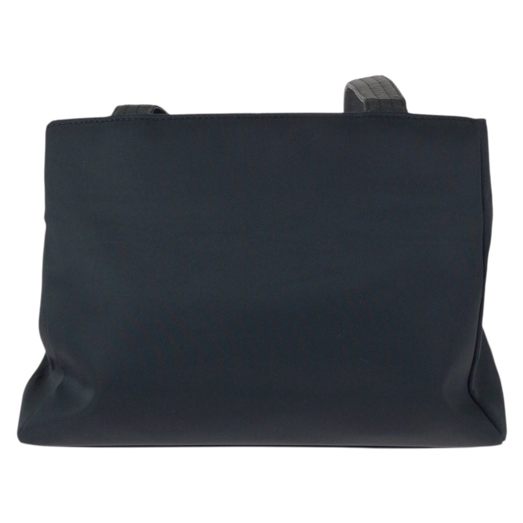 Versace Nylon Leather Shoulder Bag Tote Bag (Pre-Owned)