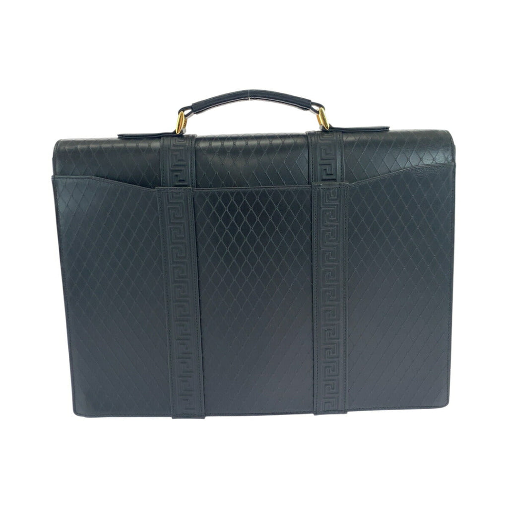 Versace Vintage Leather Sunburst Briefcase