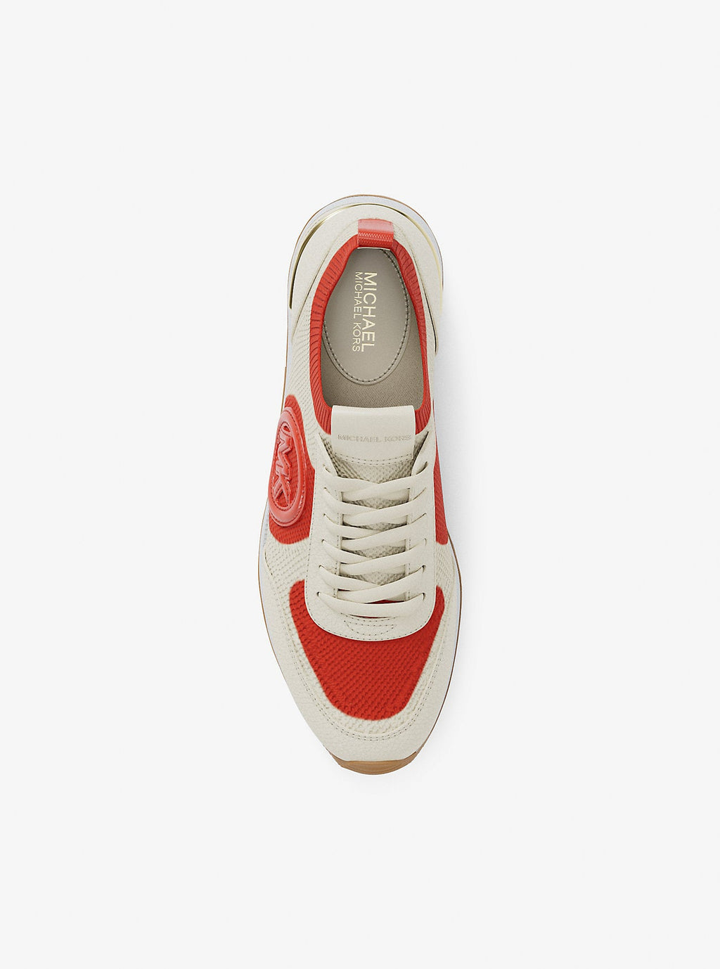Michael Kors Outlet Jenkins Two-Tone Stretch Knit Trainer