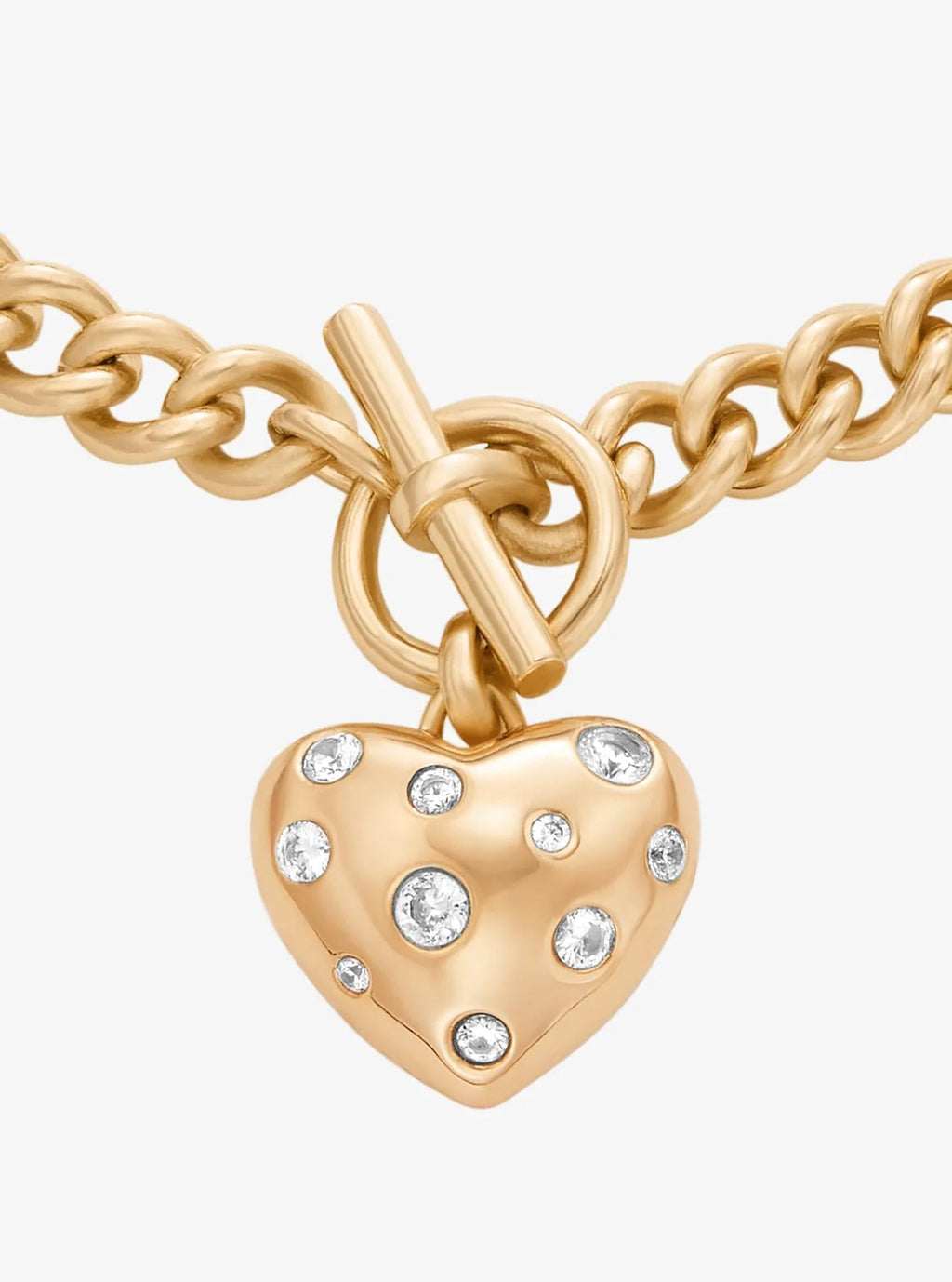 Pavé Heart Charm Necklace