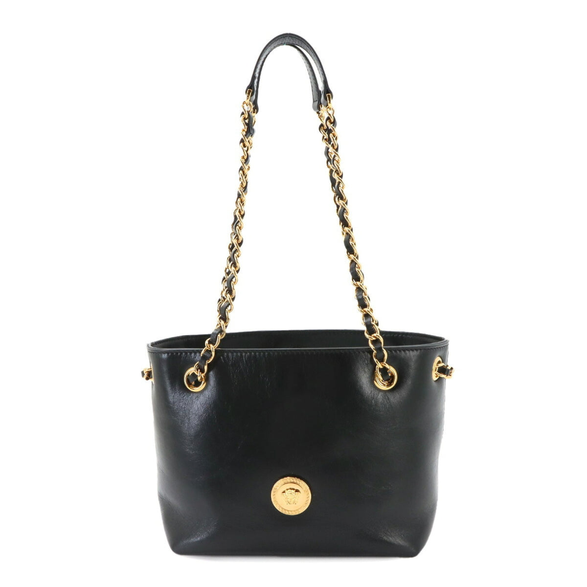 Versace Leather Handbag Shoulder Bag (Pre-Owned)