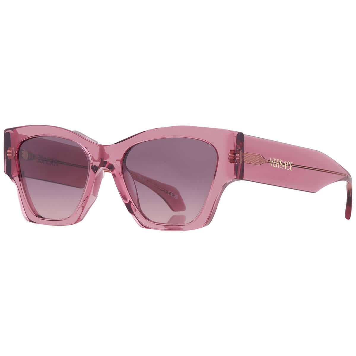 Versace Pink Gradient Square Ladies Sunglasses VE4492U 551646 53