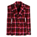 Versace Medusa Tweed Check Blazer