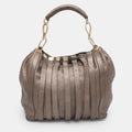 Versace Metallic Leather Shoulder Bag