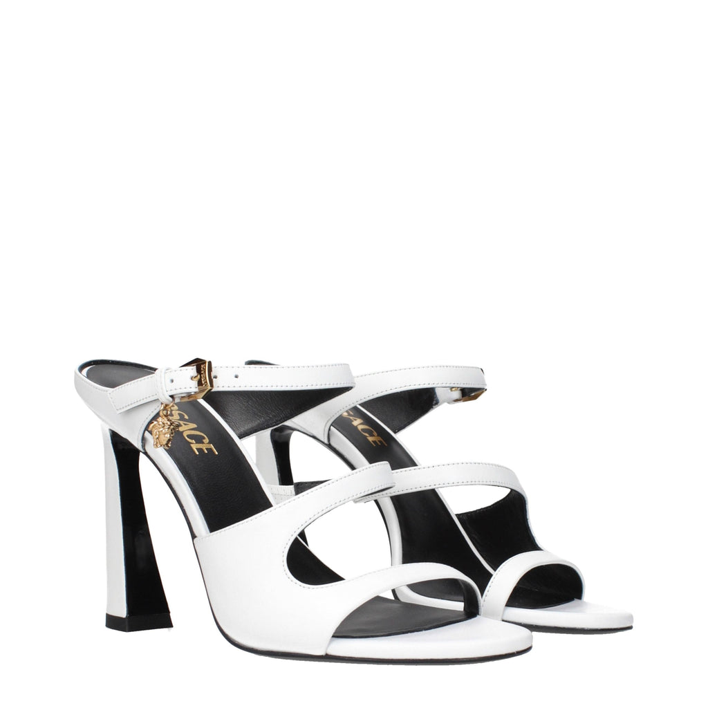 Versace Leather Stiletto Heel Women's Sandals