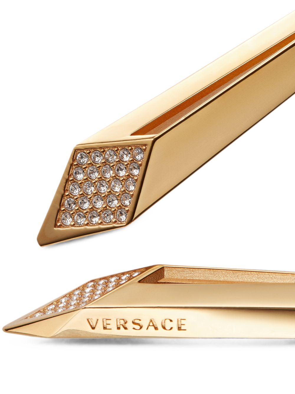 Gold Crystal Geometric Earrings