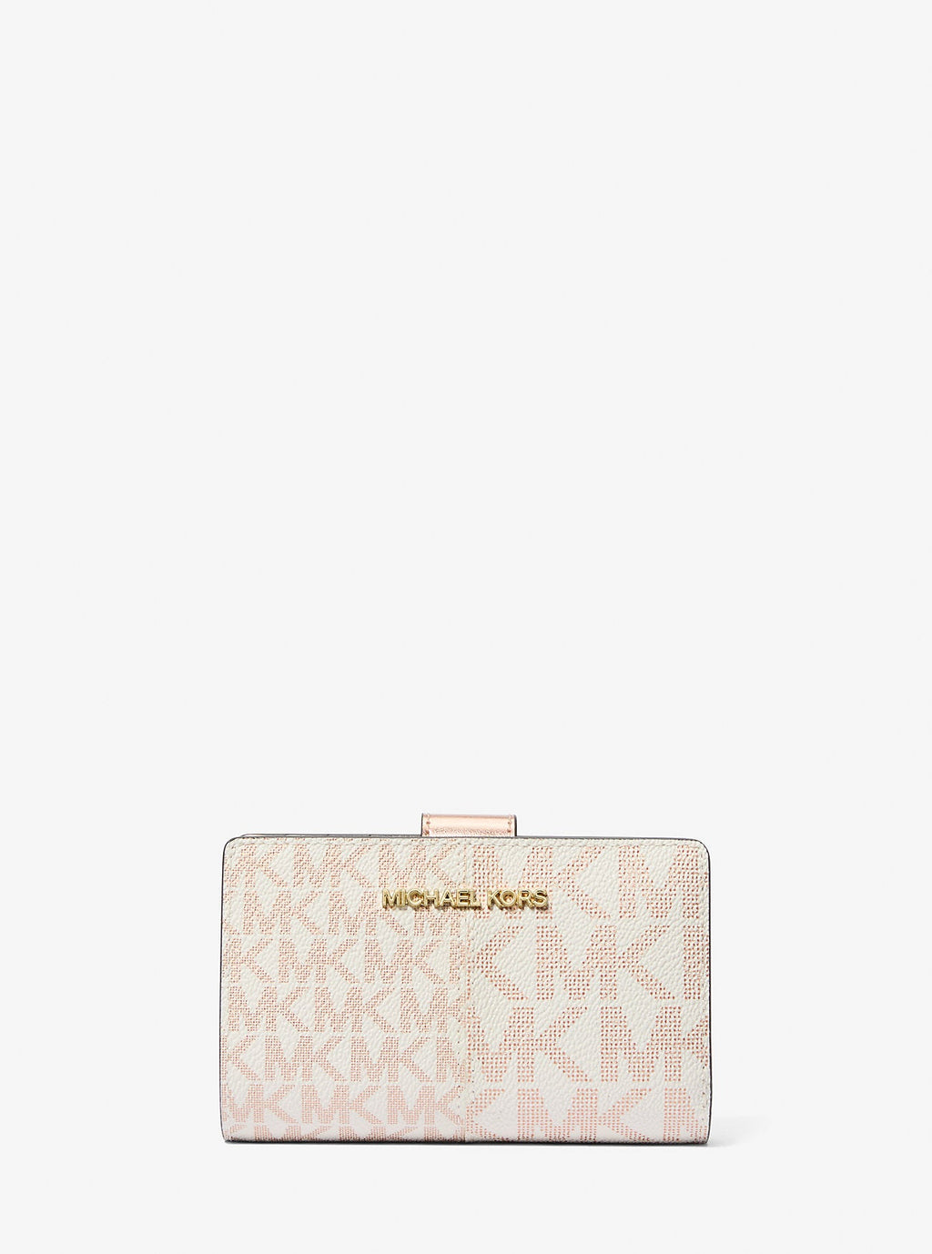 Jet Set Medium Metallic Logo Wallet