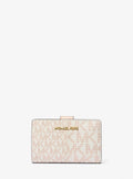 Jet Set Medium Metallic Logo Wallet