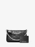 Jet Set Patent Logo Debossed Pochette and Card Case Gift Set