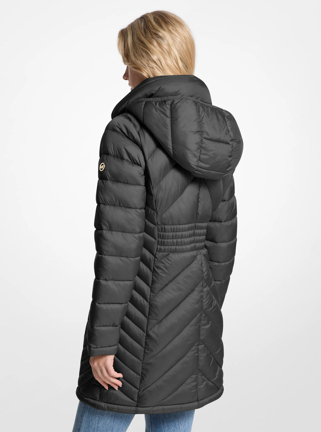 Packable Quilted Nylon Puffer Coat