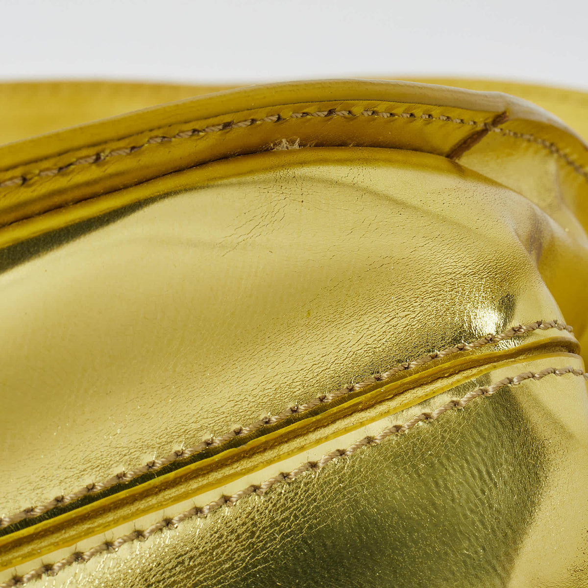 Versace Metallic Green Patent Leather Flap Hobo