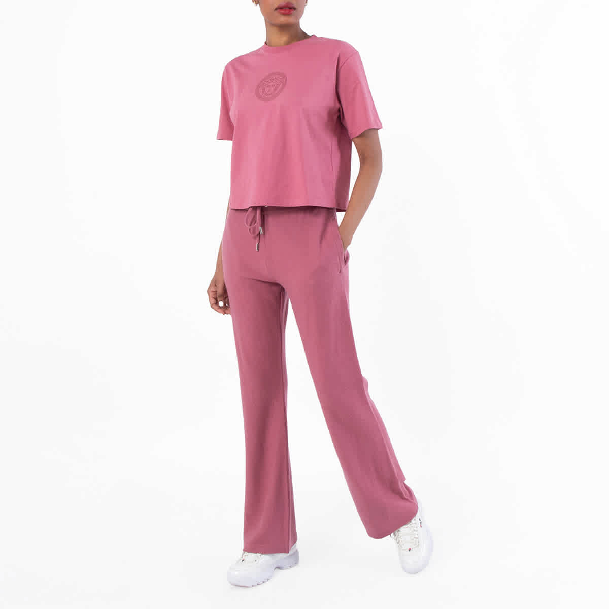 Versace Wool-Blend Flared Towel Pants