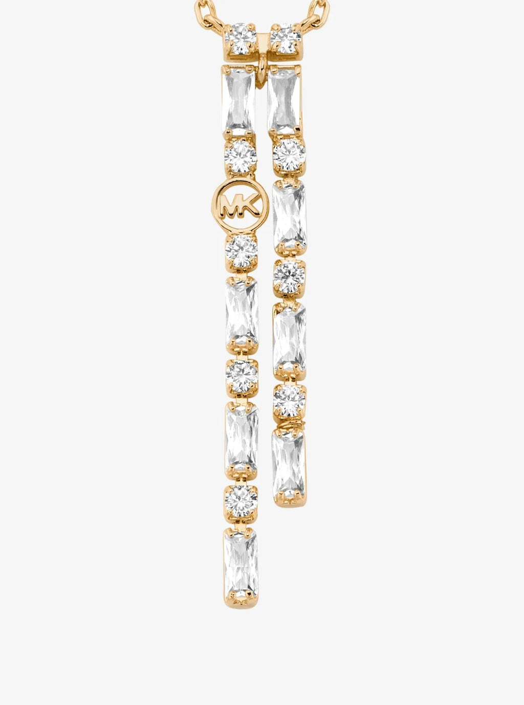 Pavé Baguette Drop Necklace
