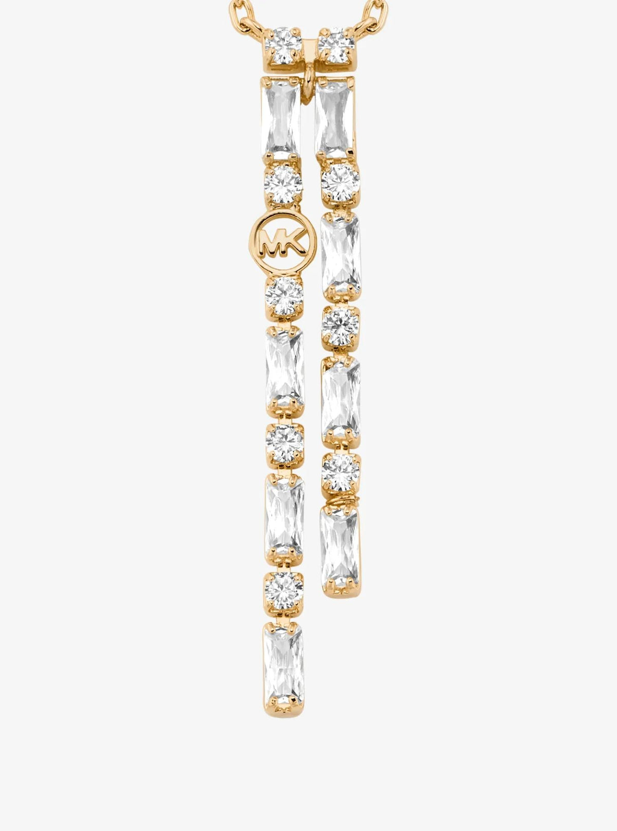 Pavé Baguette Drop Necklace