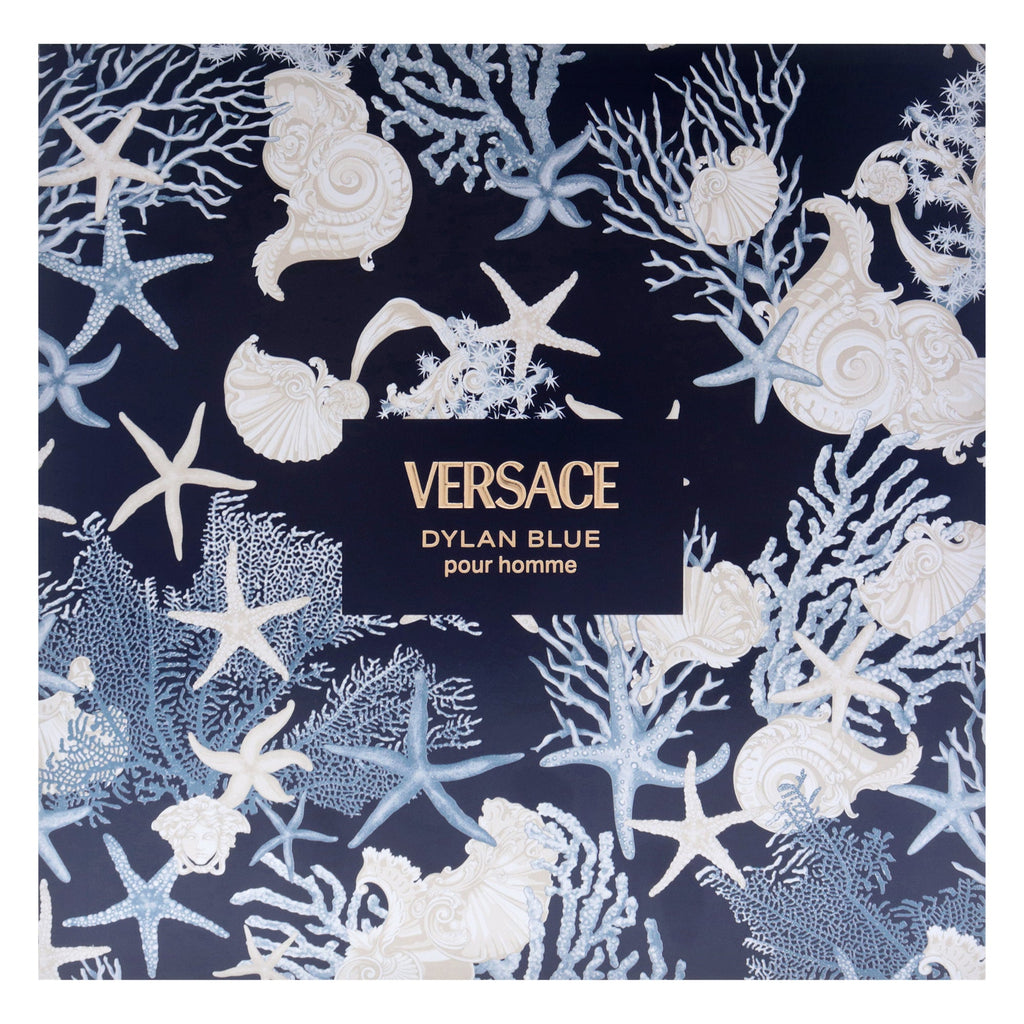 Dylan Blue by Versace for Men - 3 Pc Gift Set 3.4oz EDT Spray, 0.17oz EDT Splash (Mini), 5oz Bath and Shower Gel