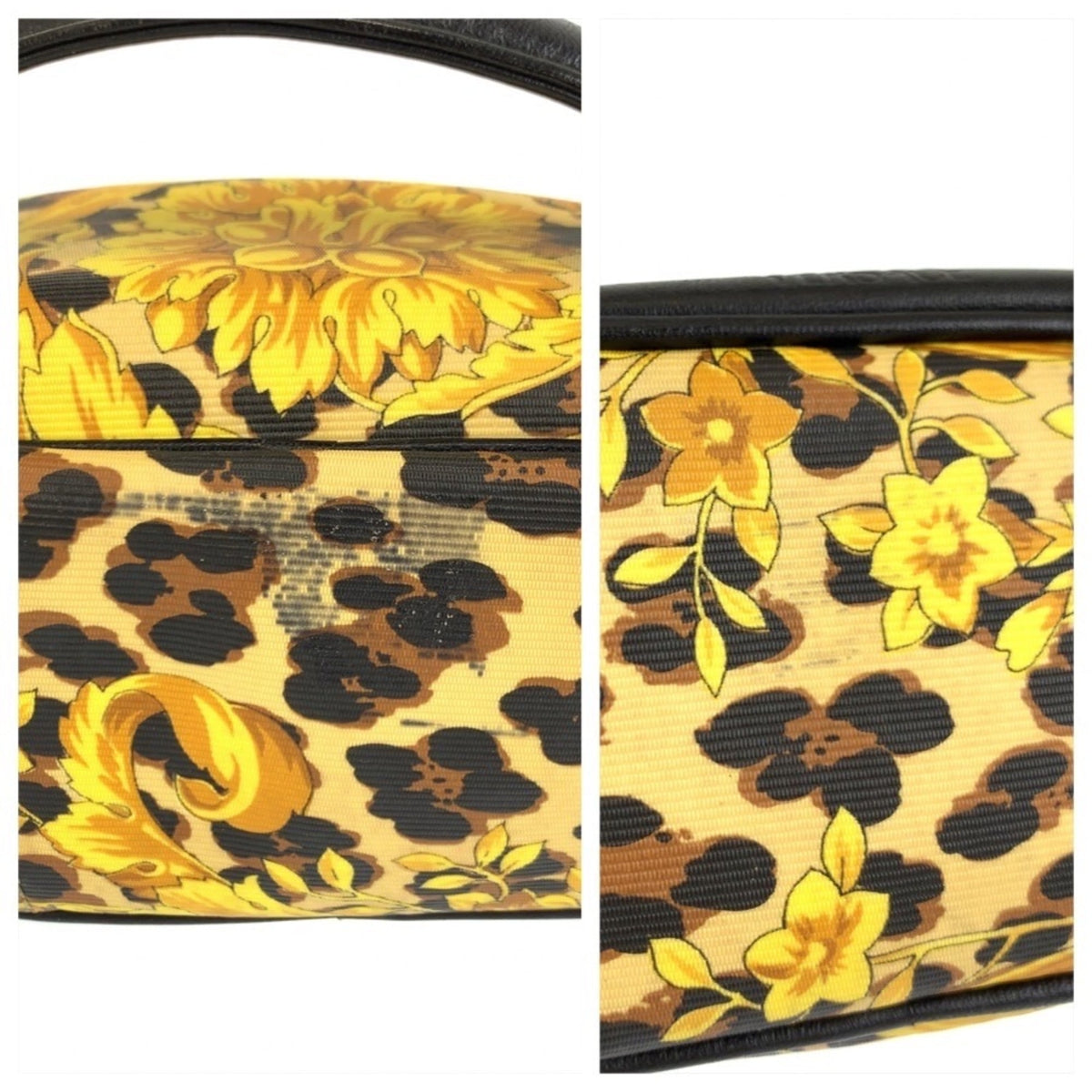 Versace yellow Pvc Handbag Pouch Vanity Bag (Pre-Owned)