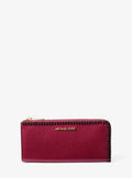 Jet Set Travel Large Pebbled Leather Quarter-Zip Wallet