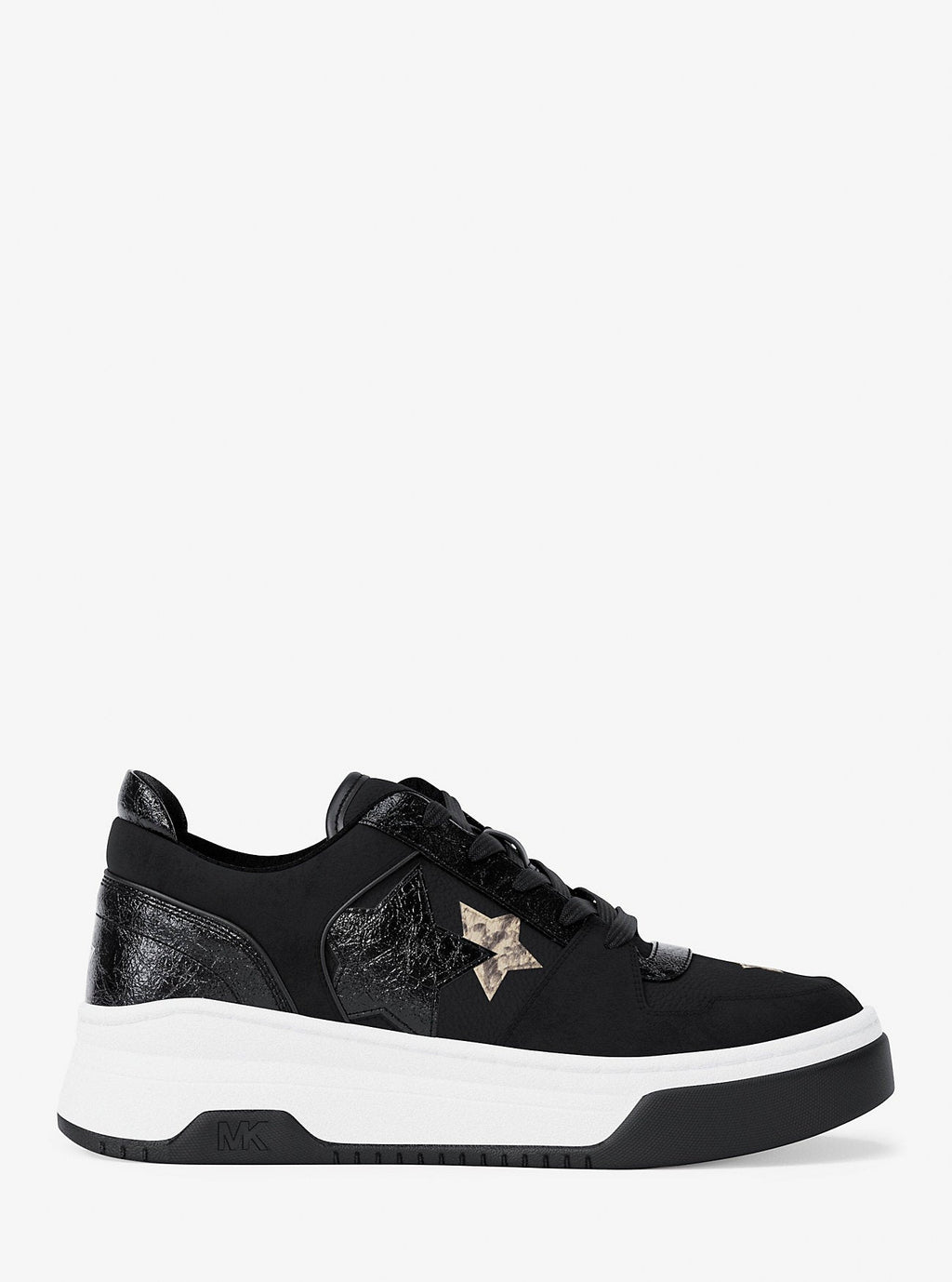 Lexi Embellished Mixed-Media Sneaker