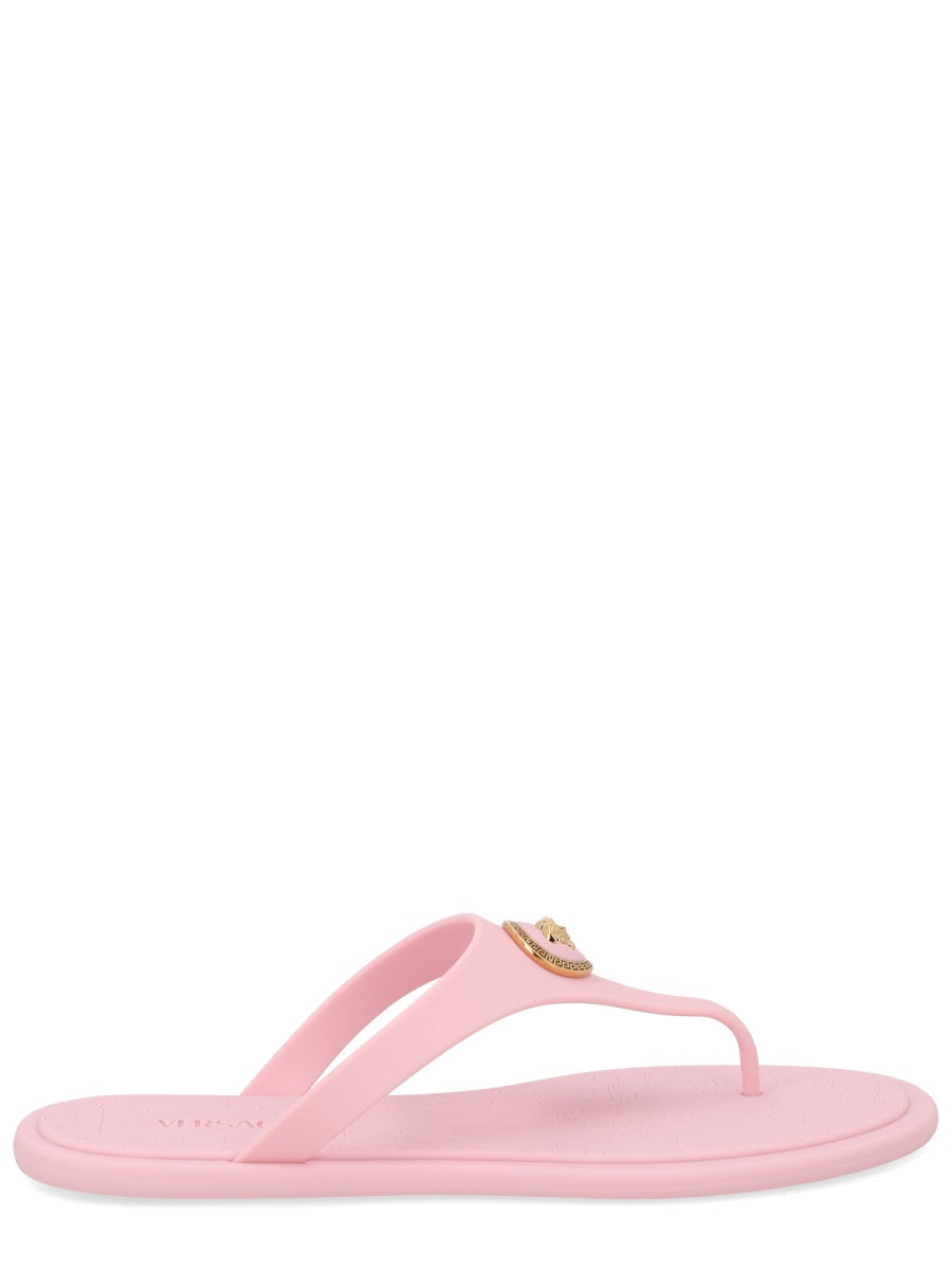 Pink Medusa Emblem TPU Thong Sandals