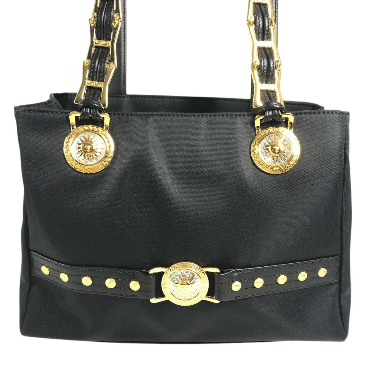 Versace Nylon Handbag Shoulder Bag (Pre-Owned)