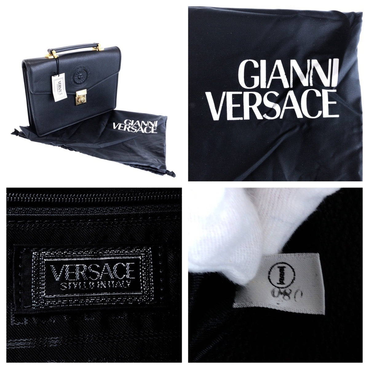 Versace Leather Clutch Bag (Pre-Owned)