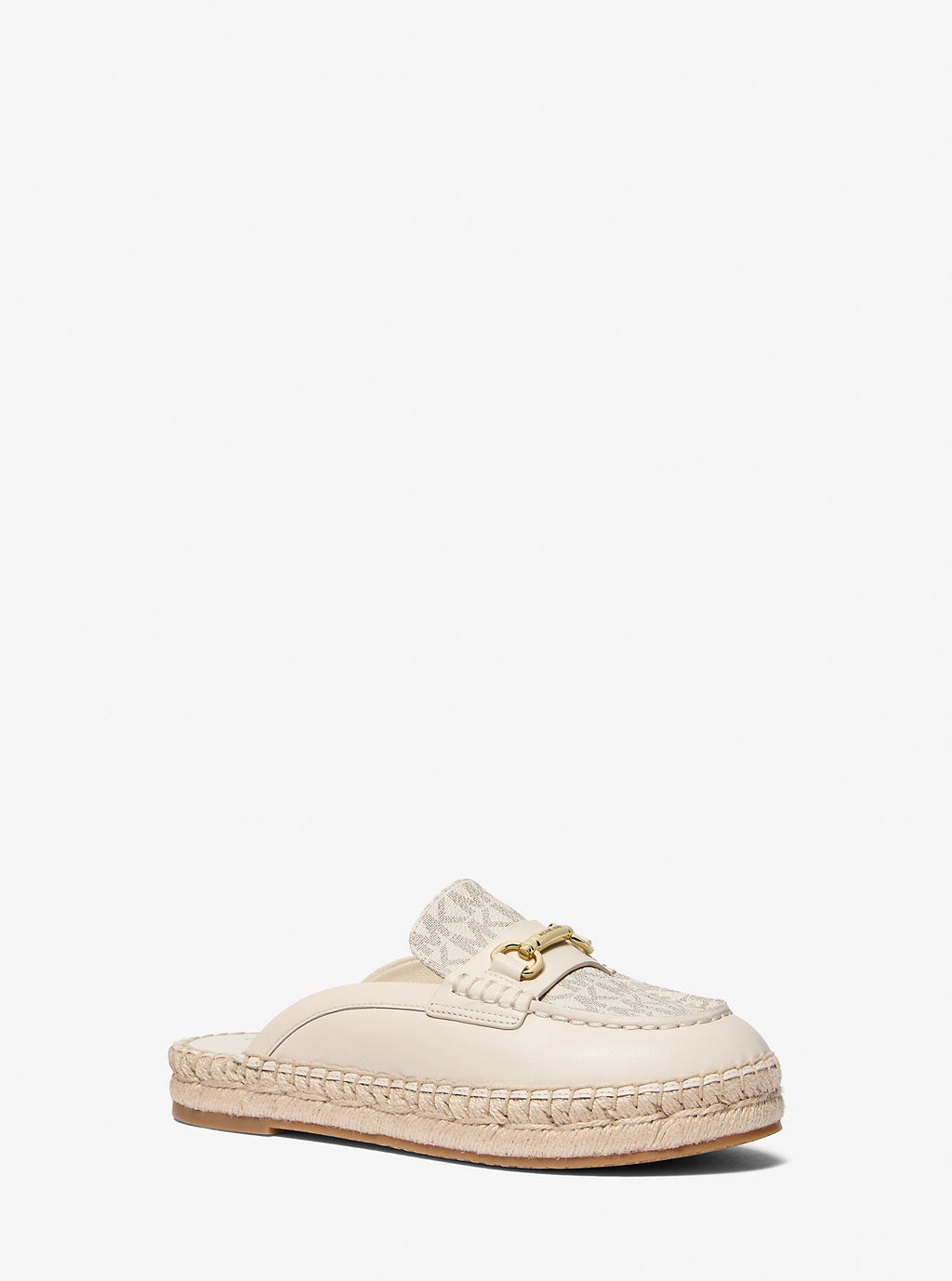 Carson Leather and Signature Logo Espadrille Mule