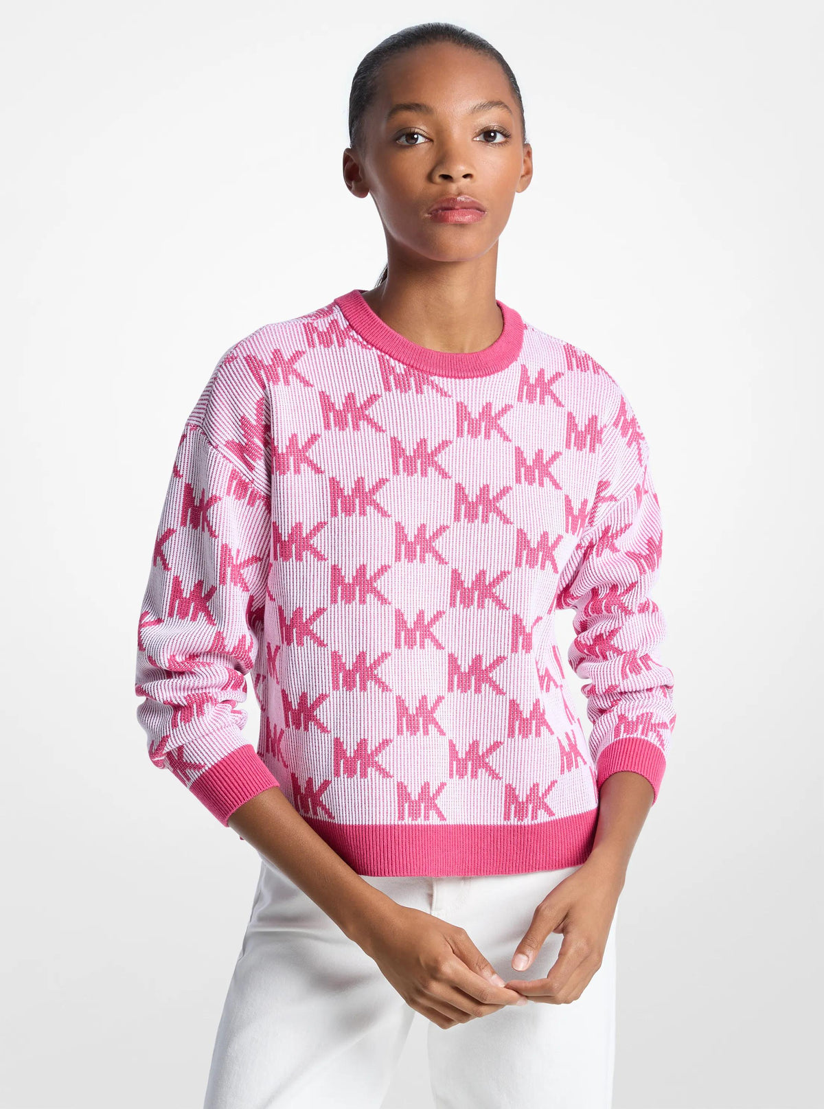 Logo Jacquard Knit Sweater