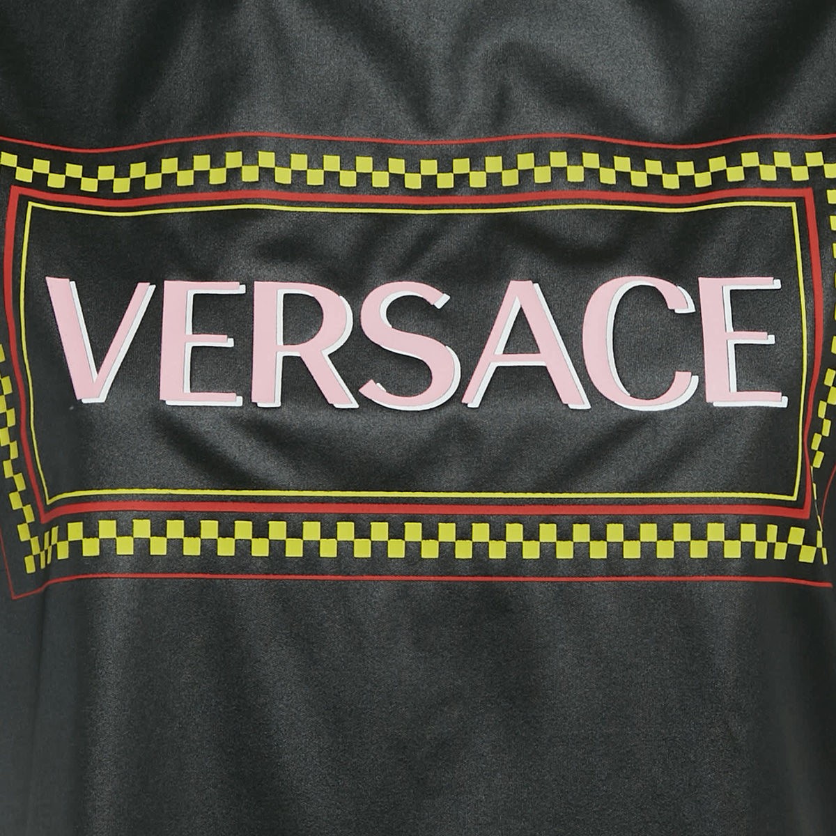 Gianni Versace Black Graphic Logo Detail Jersey T-Shirt