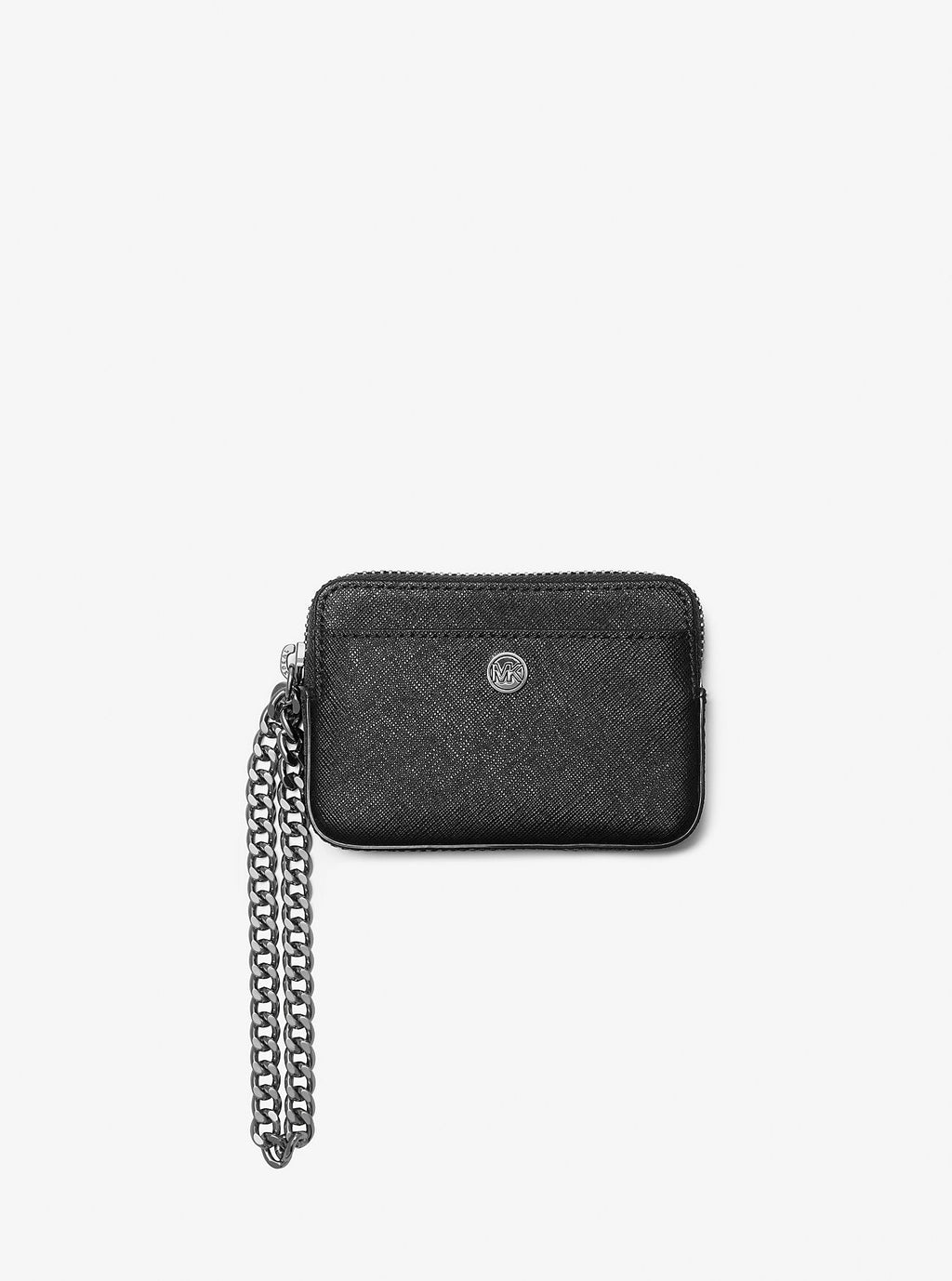Medium Saffiano Leather Chain Card Case