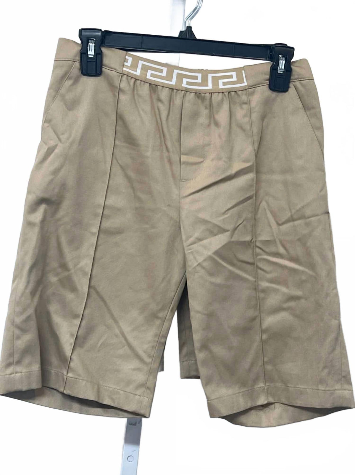 Boys' Greca Cotton Twill Shorts In Tan