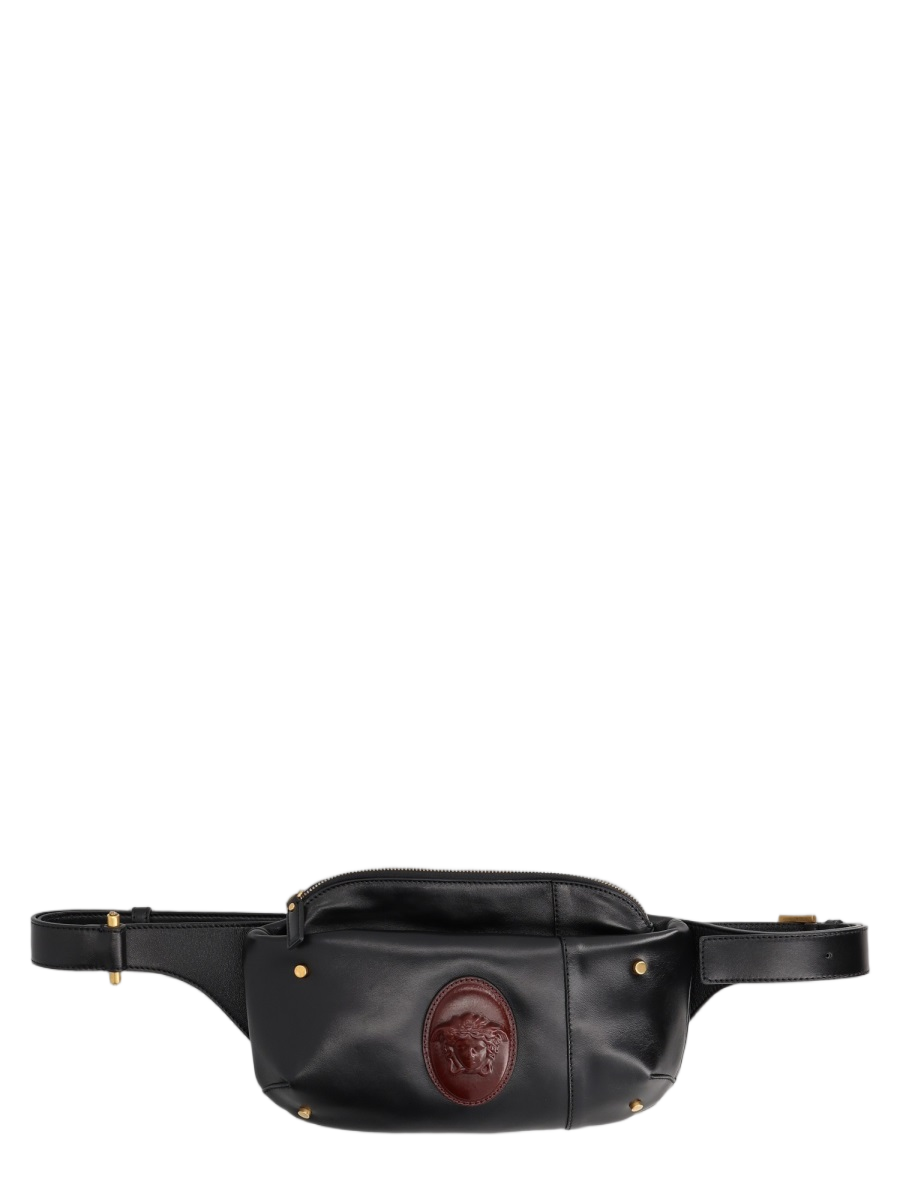 Red Medusa Emblem Embossed Belt Bag
