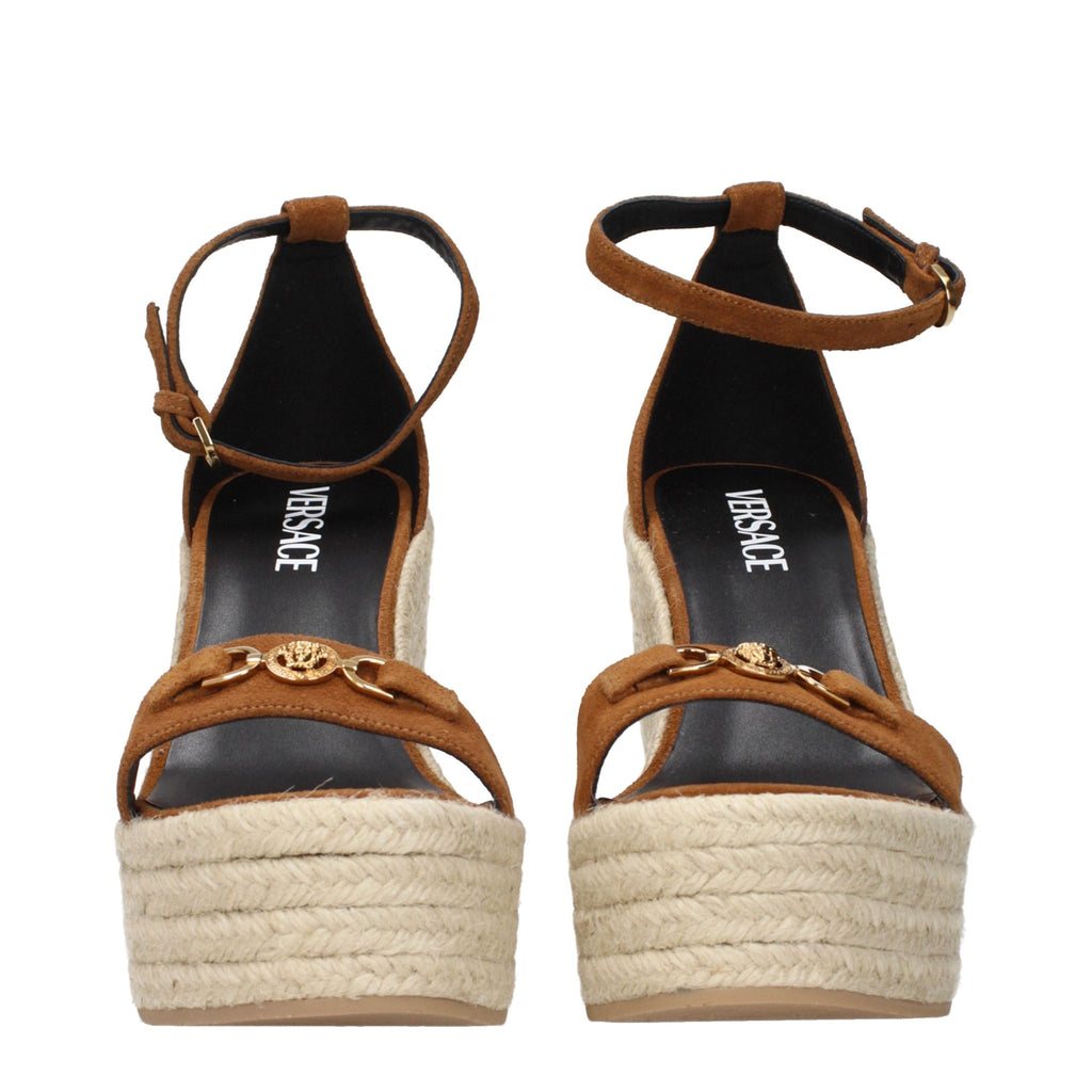 Versace Leather Wedge Women's Sandals