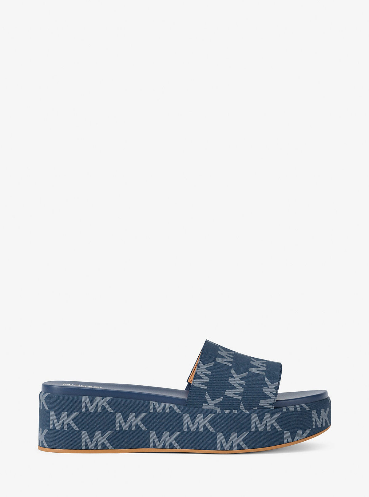Sadler Logo Jacquard Platform Slide Sandal